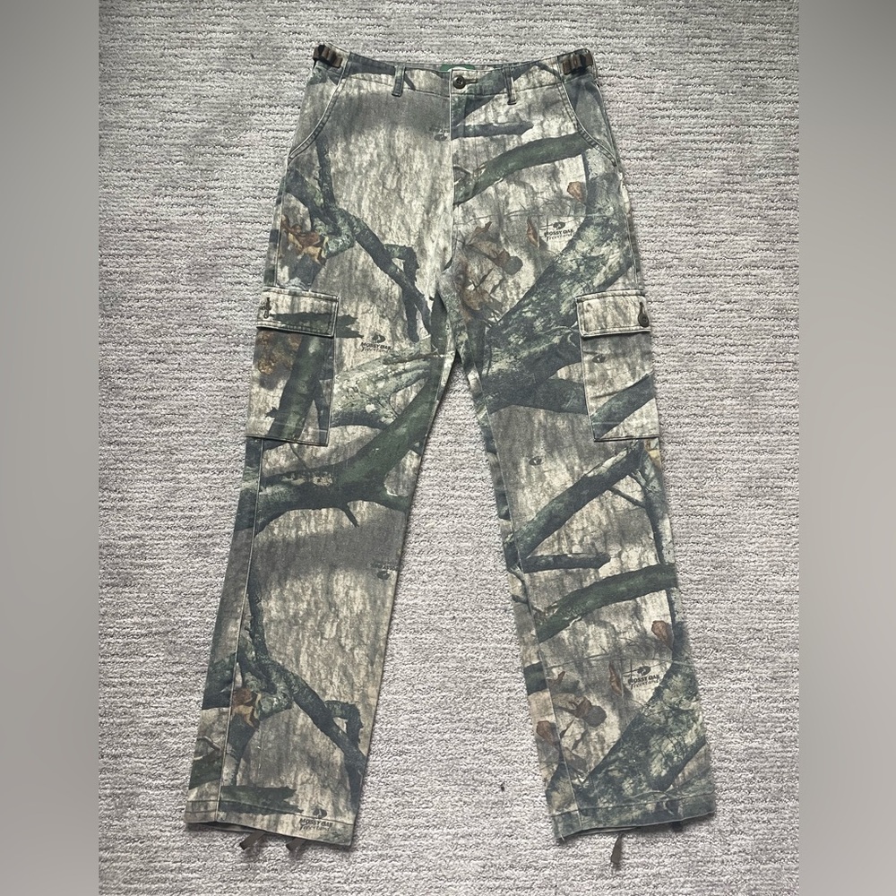 Vintage Mossy Oak Treestand Camo Cargo Men 30 Reg Cabelas Deer Hunting Y2K 90s